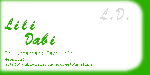 lili dabi business card